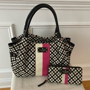 Kate Spade Classic Stevie Handbag With Matching Wallet